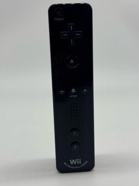 OEM Nintendo Wii Motion Plus Remote Controller Black RVL-036 Tested Like New